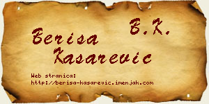 Beriša Kašarević vizit kartica